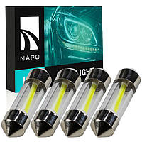 Комплект світлодіодних ламп NAPO LED SJ-COB-A 31mm C5W C10W колір світіння білий 4 шт