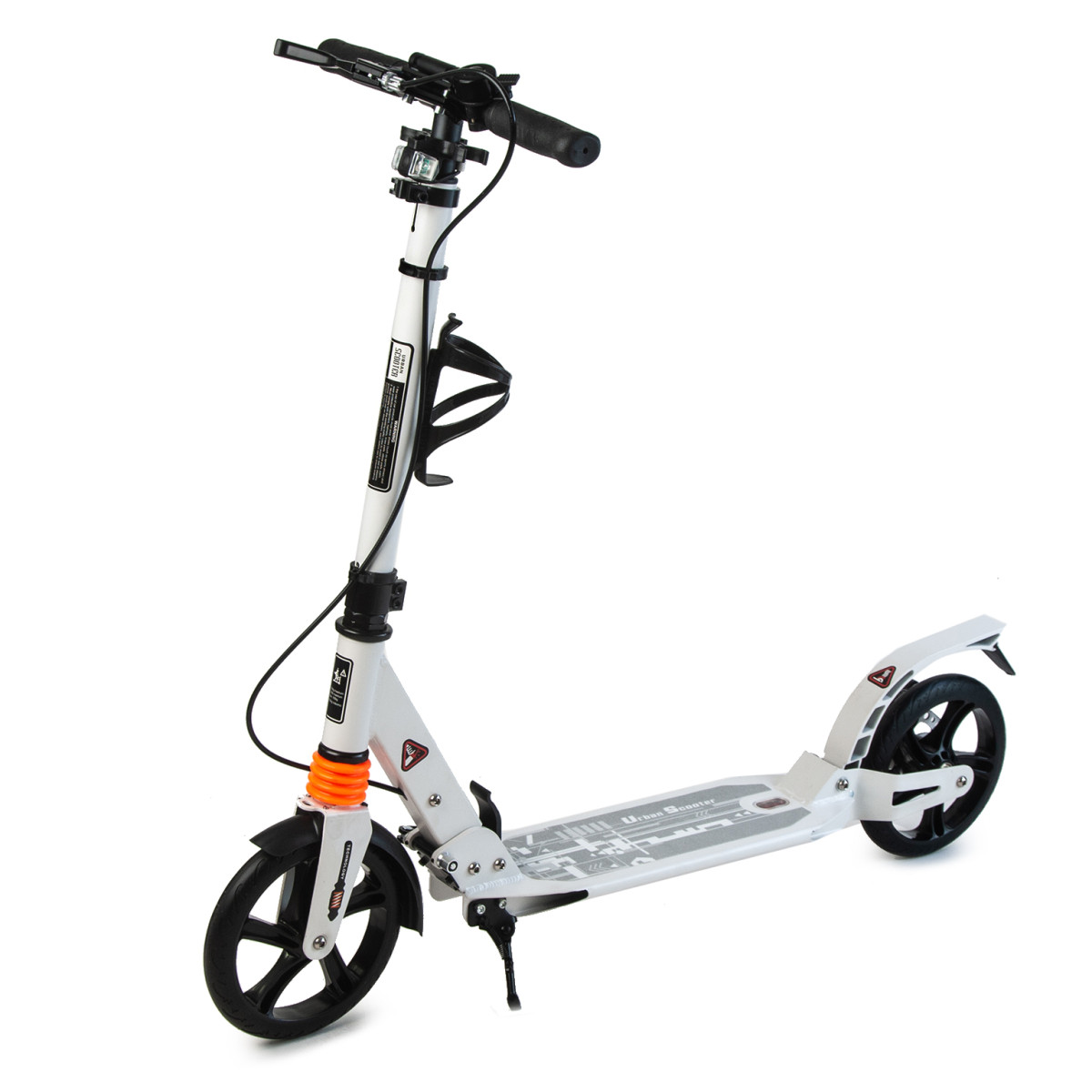 Самокат двоколісний Itrendy Urban 001px з дисковим гальмом білий