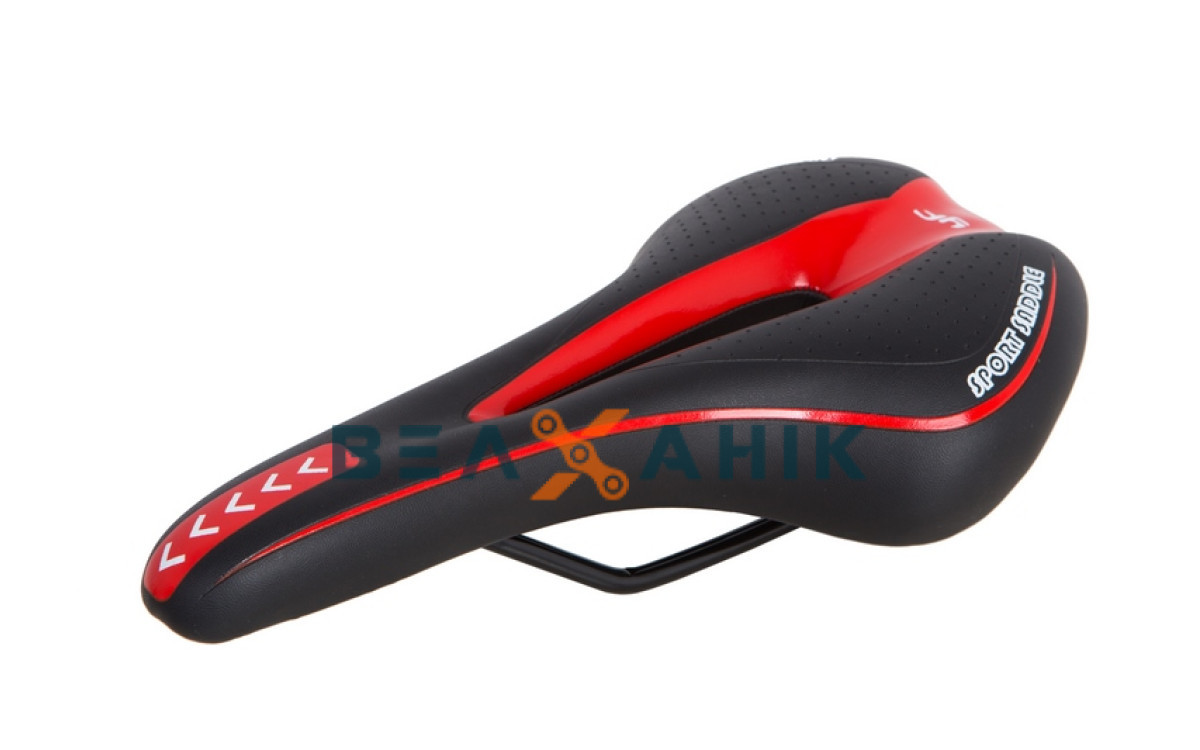 Сідло спортивне 270х140 мм MTB YF-1018 чорно-червоне