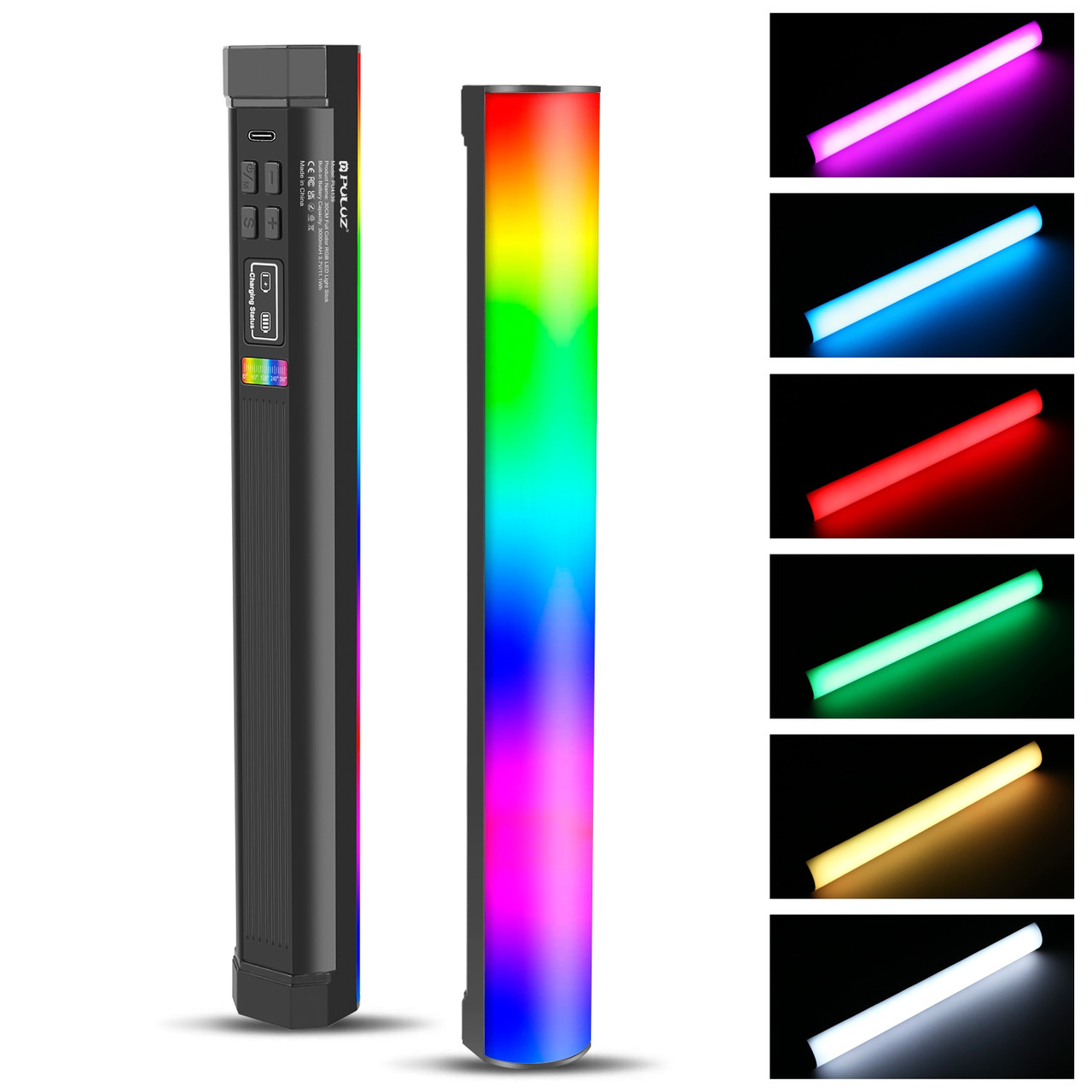 Лампа відеосвітло 30 см RGB циліндрична магнітна Puluz PU4139