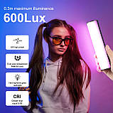 Лампа відеосвітло 17 см RGB циліндрична магнітна Puluz PU4138, фото 2