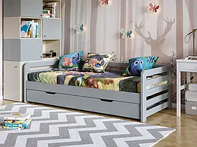 Ліжко дерев'яне "Немо" 80x190 сосна, без ящиків