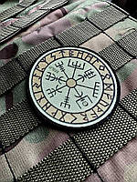 Шеврон принт "Вегвизирь" рунический знак цветной на липучке