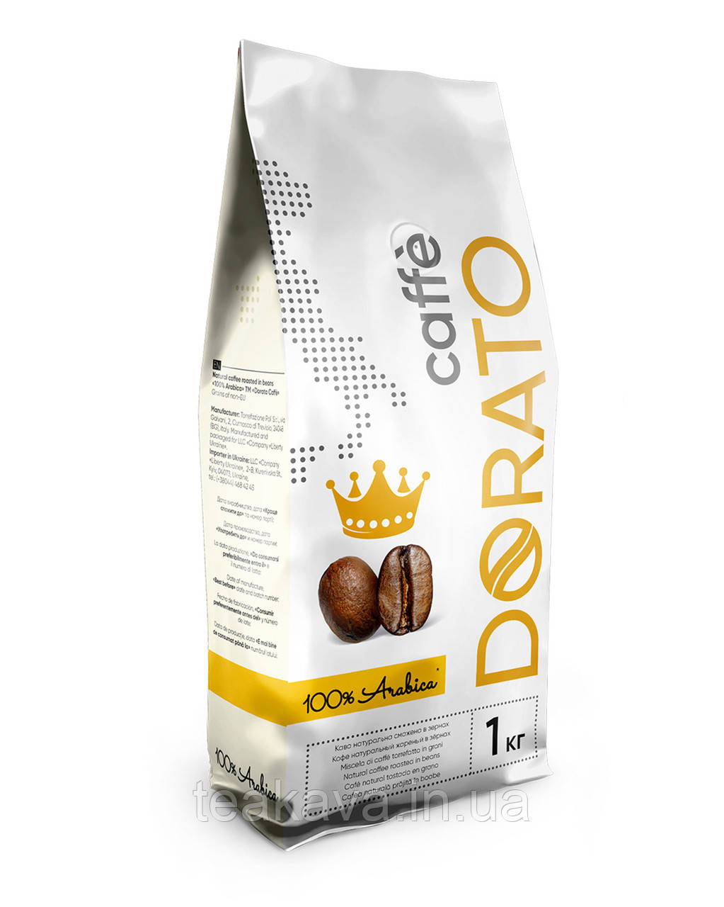 Кава в зернах Dorato 100% Arabica, 1 кг (8019650004995)