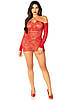 Сукня Leg Avenue Seamless Off The Shoulder Mini Dress One Size, Red, фото 6