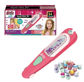 Стайлер зі стразами для волосся Jewel Hair Kit.Набір для творчості намистини.Набір стиліста. iC227