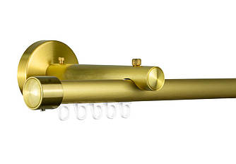 Zegar Карниз для штор однорядний Техно 20 Латунь імпресійний, Заглушка