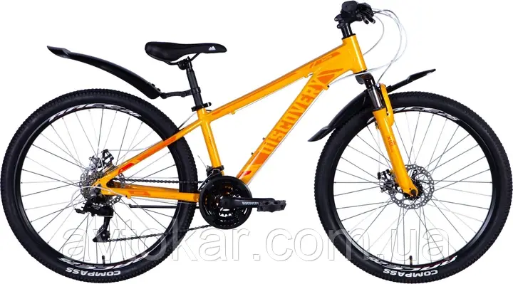 Велосипед алюміній 26 Discovery BASTION AM DD frame-18 світло-жовтогарячий 2024 ORG