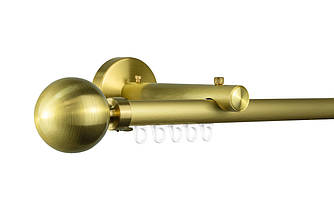 Zegar Карниз для штор однорядний Техно 20 Латунь імпресійний, Куля