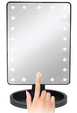 Дзеркало для макіяжу з LED-підсвіткою. Сенсорне дзеркало для макіяжу YU227, фото 1