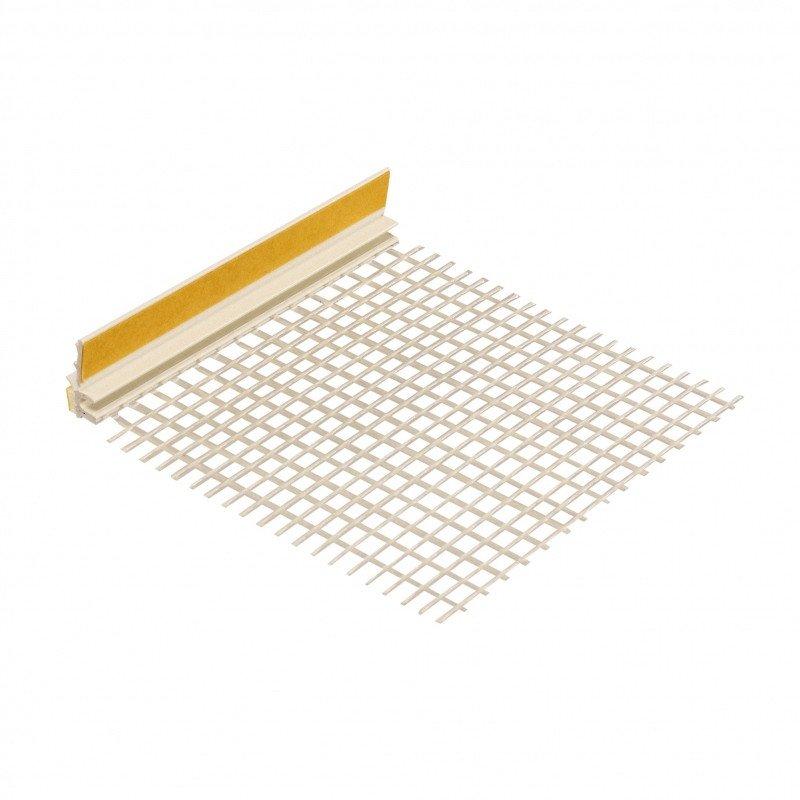 Профіль віконний 9/3мм БІЛИЙ з манжетою і склосіткою паяний Valmiera 2,4м, фото 1