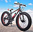 Стильний алюмінієвий велосипед Fat Bike 24"×4.0, рама 15", S800 Hammer Extrime, чорно-червоний, фото 2