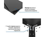 Стелаж металевий чорний розбірний 1840х950х340мм 5 полиць 50 кг/полицю, Стелажі лофт для офісу та дому, фото 2