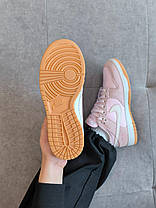 Жіночі кросівки Nike Sb Dunk Low Teddy Bear Pink Кеди Найк СБ Данк рожеві низькі замша текстиль демісезон, фото 4