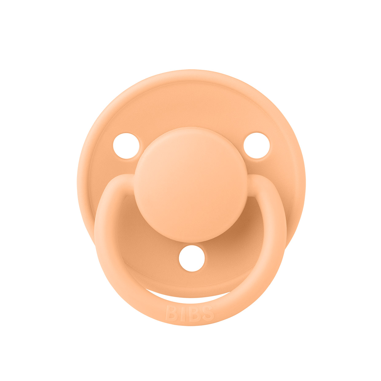 Пустушка BIBS De Lux Silicone Round (кругла) – Peach Sunset 0-36 міс, фото 1