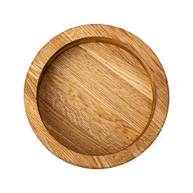 Дерев'яна миска для подачі 25 см глибока з дуба