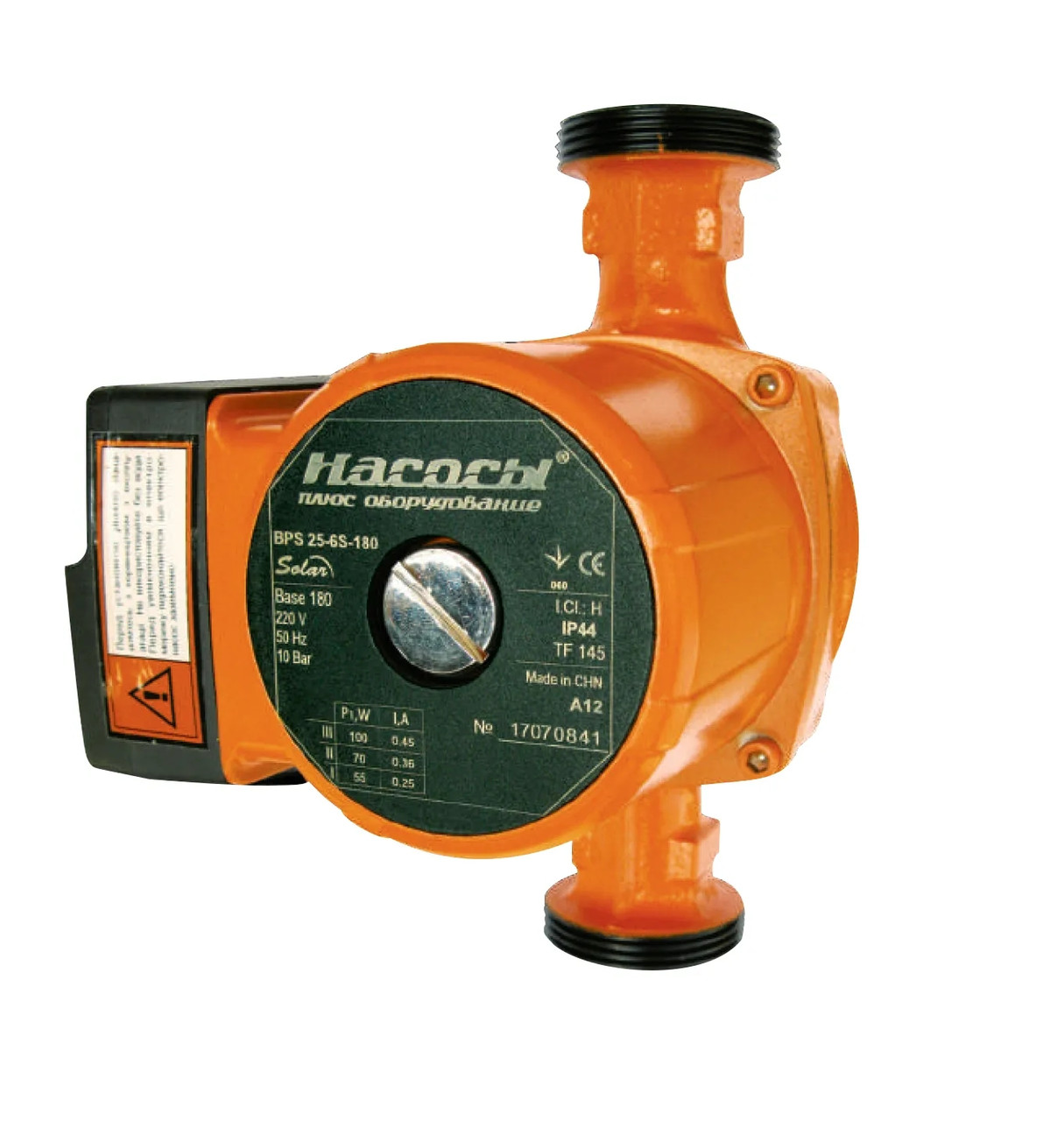Циркуляційний насос BPS25-6S-180 solar "NPO" + комплект гайок потужність 100 Вт, мах.напір 6.1 м, Qmax 3.6
