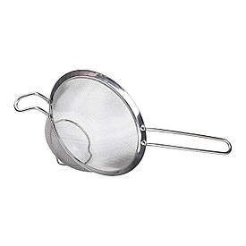 Друшляк-сито з ручкою 18 см дрібнокомірчаста сітка з нержавіючої сталі
