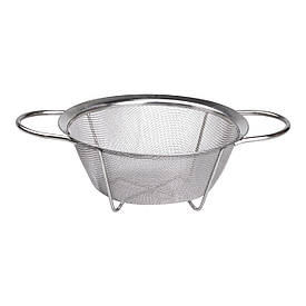 Друшляк з двома ручками 20 см дрібнокомірчаста сітка з нержавіючої сталі
