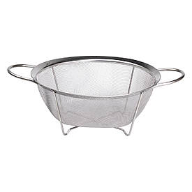 Друшляк з двома ручками 22 см дрібнокомірчаста сітка з нержавіючої сталі
