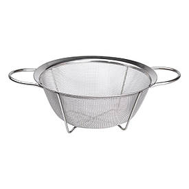 Друшляк з двома ручками 25 см дрібнокомірчаста сітка з нержавіючої сталі