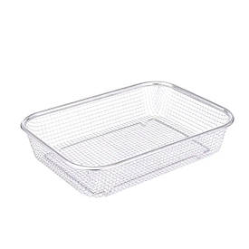 Сито-кошик для миття овочів та фруктів 24х15х5 см друшляк з нержавіючої сталі