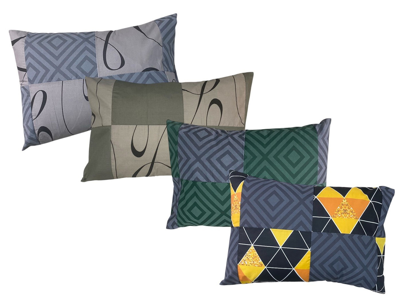 Наволочка (Бязь) | Декоративна наволочка "Печворк" 50х70 см в асортименті | від 2х шт., фото 1