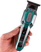 Машинка акумуляторна для стрижки волосся з дисплеєм та 4 насадками VGR V-900, фото 2