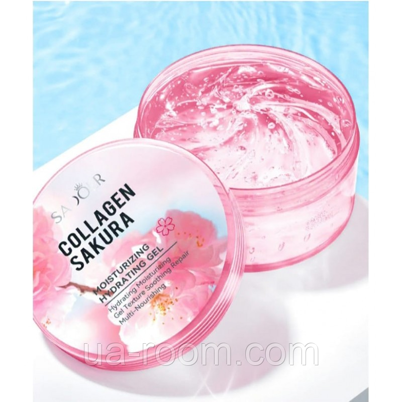 Гель с алое и экстрактом сакуры Sadoer Sakura Collagen Gel, 300 мл.