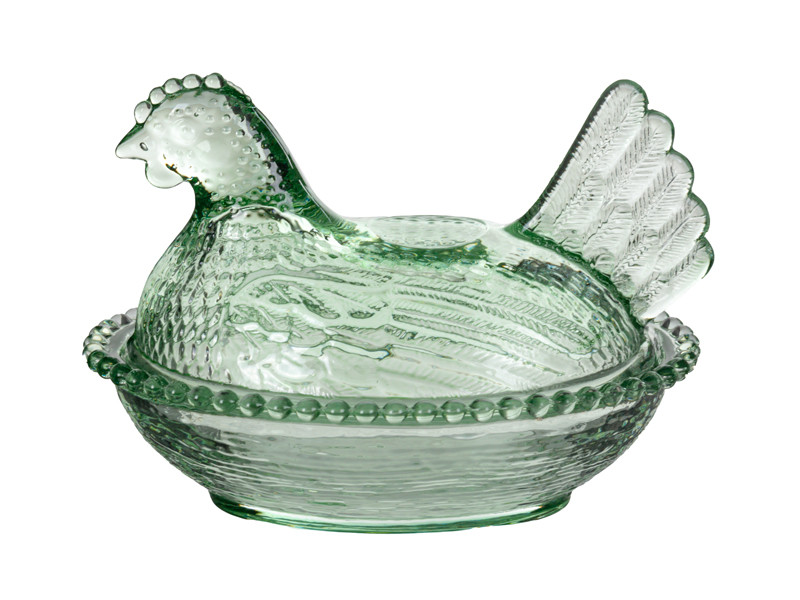 Ікорниця скляна з кришкою Lefard Курочка 15х11х11 см 240 мл 355-289