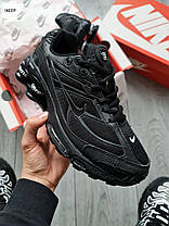 Чоловічі кросівки Nike Shox Ride 2 SP Supreme Black Найк Шокс 2 чорні шкіра текстиль повітряна камера демісезон, фото 3