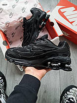Чоловічі кросівки Nike Shox Ride 2 SP Supreme Black Найк Шокс 2 чорні шкіра текстиль повітряна камера демісезон, фото 6