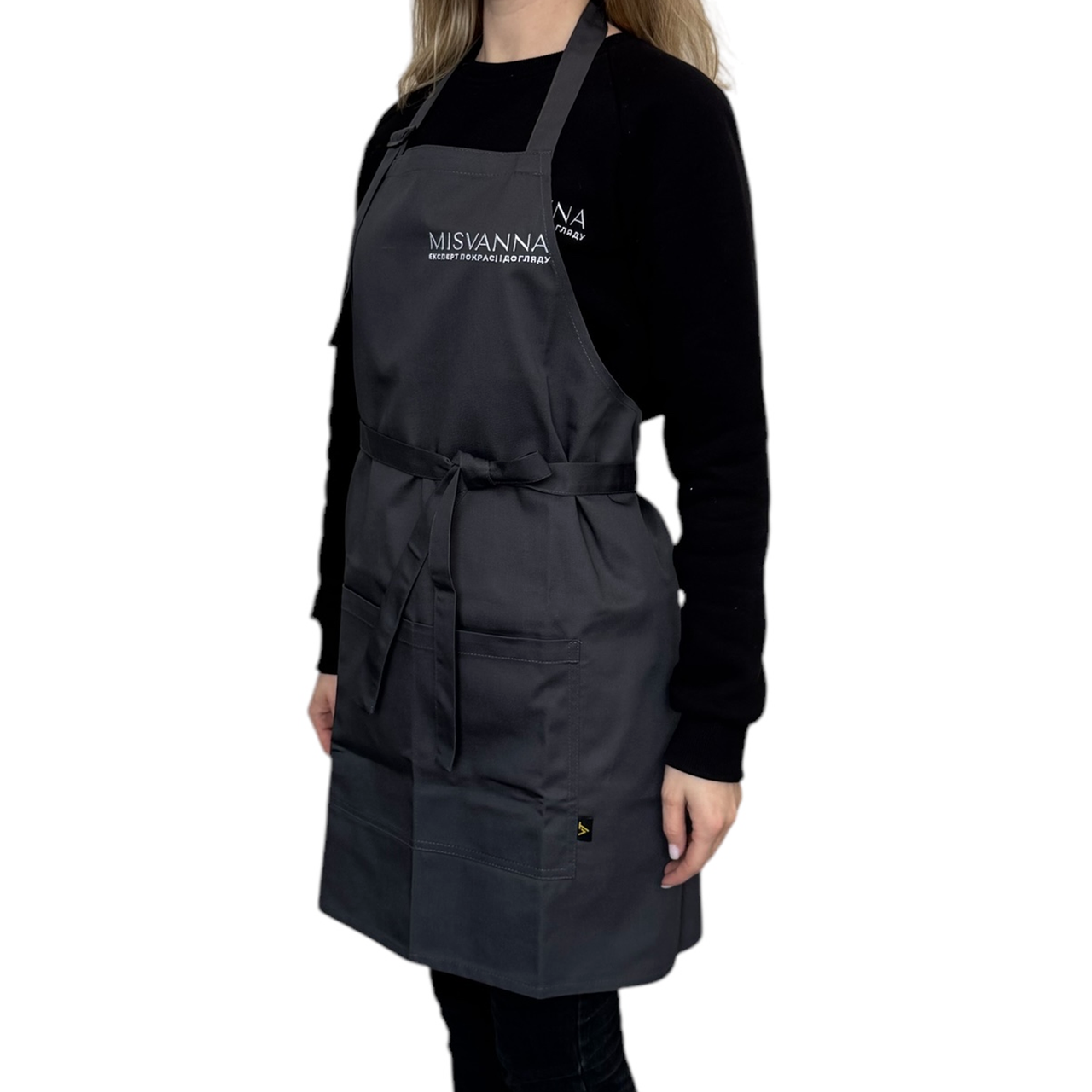 Фартух для майстра тканинний MISVANNA, графітовий