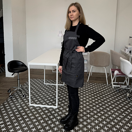 Фартух для майстра тканинний MISVANNA, графітовий, фото 2