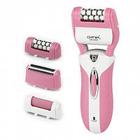 Епілятор Депілятор Жіночий Електричний Бездротовий Триммер Пемза Рожевий 3 В 1 Gemei Gm-3052 Nextor