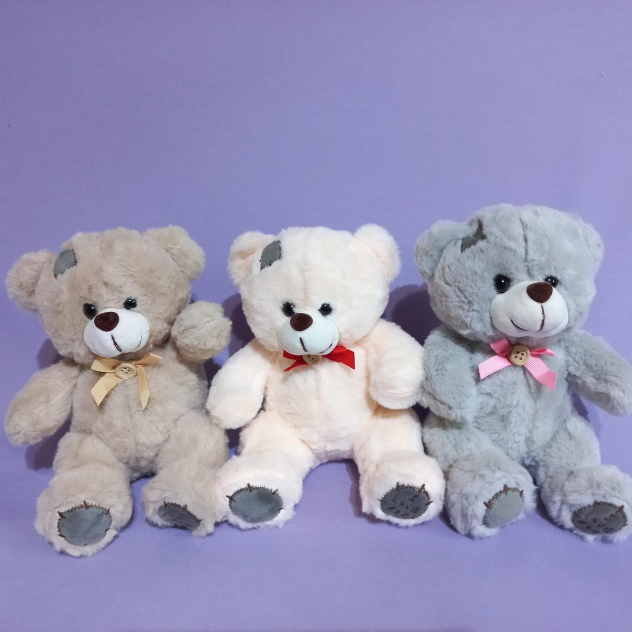 Ведмедик Тедді з бантиком висота 33 см, фото 1