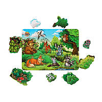 Дерев'яний сортер-пазл А де звірі? Ubumblebees ПСФ002 PSF002 серія ліс, 7904549 390