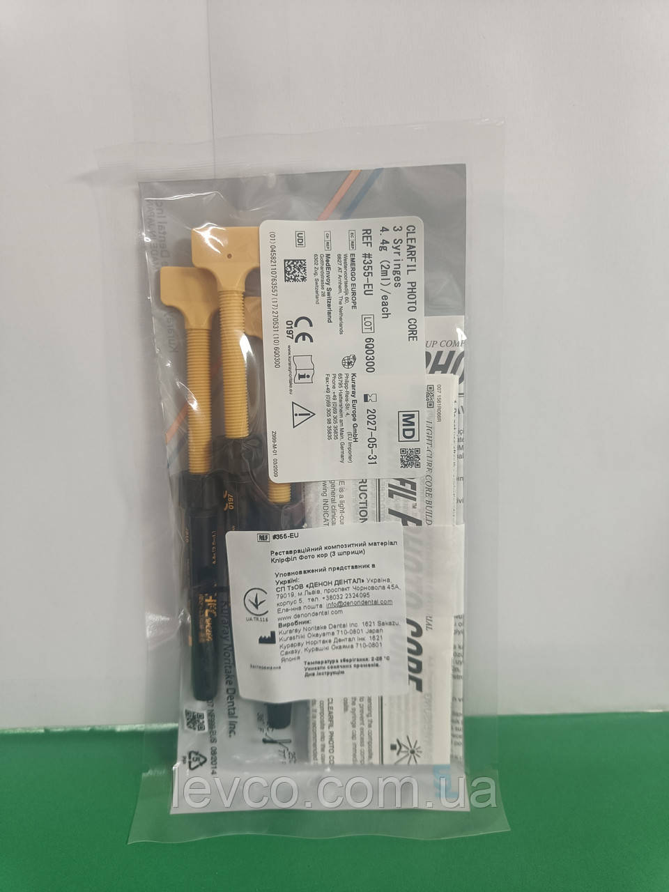 ФОТОКОР -МАТЕРІАЛ ДЛЯ РЕСТАВРАЦІЇ КУЛЬТІ НАБІР 3 ШПРИЦИ ПО 4,4 ГР.КУРАРАЙ ЯПОНІЯ, фото 1