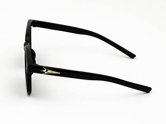 Оптом дитячі модні квадратні сонцезахисні окуляри UV400 (арт. 1847) чорний, фото 3