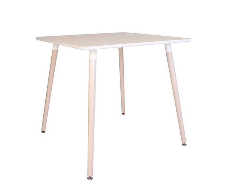 Стіл обідній Modern wood бук 1.007 метал white hpl h19 біла 800х800 мм (Новий Стиль ТМ)