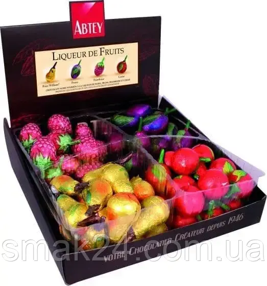 Цукерки з фруктовими лікерами LIQUEURS DE FRUITS ABTEY 72 шт. 720 г Франція