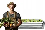 Садова грядка 180 х 90 х 30 см Garden Line ZAK8298, фото 4