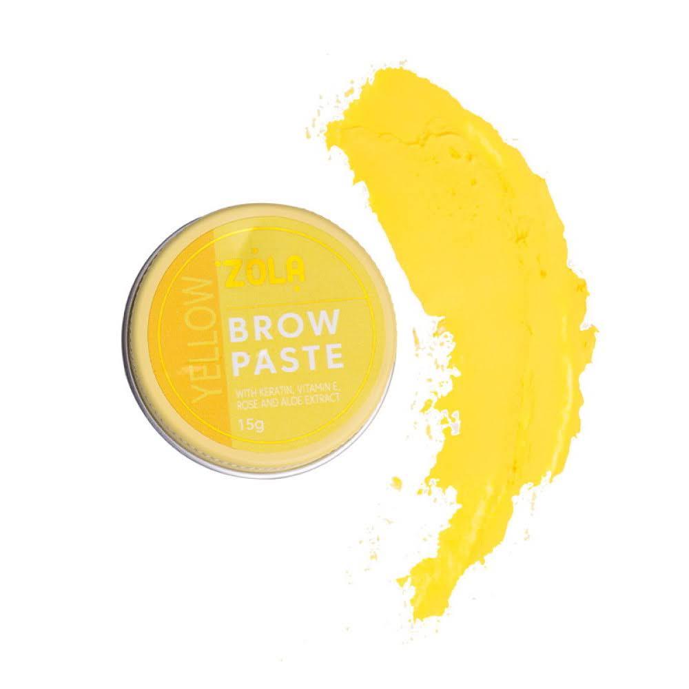 Контурна паста Zola Yellow Brow Paste жовта для розмітки брів (15г)