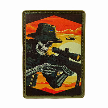 Шеврон ПВХ 10-28 на липучці для велкро патч гумовий