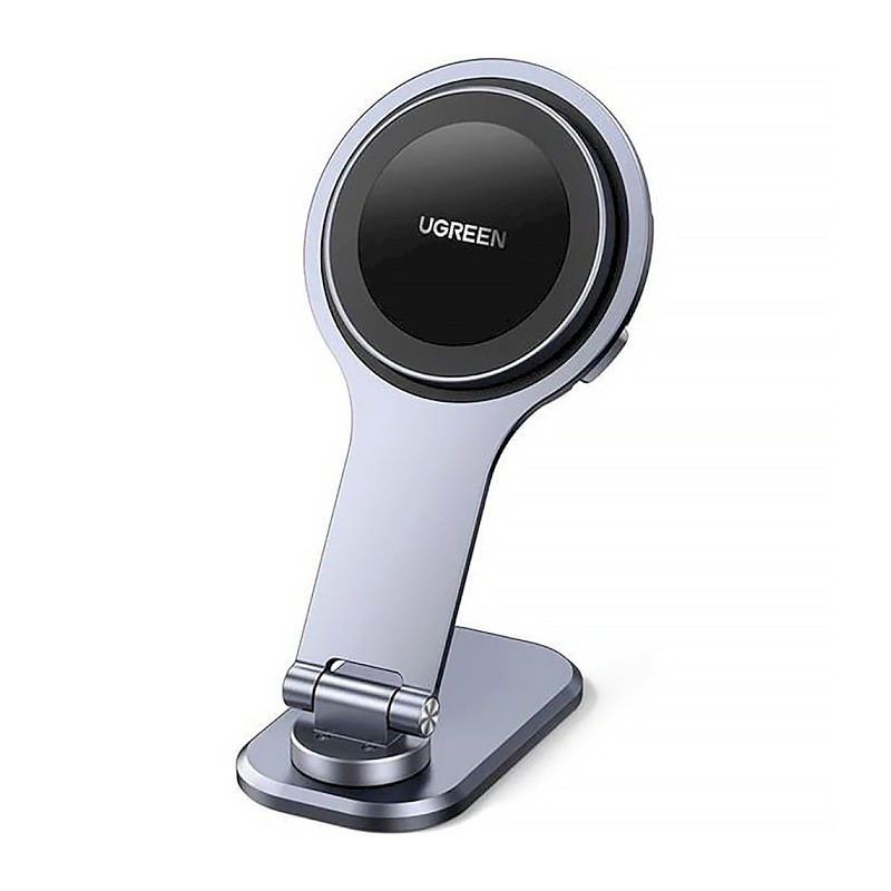 Магнітний тримач для телефона з зарядкою в машину UGREEN CD380 Magnetic Wireless Car Charger for Tesla (сірий)