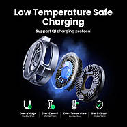 Магнітний тримач для телефона з зарядкою в машину UGREEN CD380 Magnetic Wireless Car Charger for Tesla (сірий), фото 7