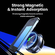 Магнітний тримач для телефона з зарядкою в машину UGREEN CD380 Magnetic Wireless Car Charger for Tesla (сірий), фото 8