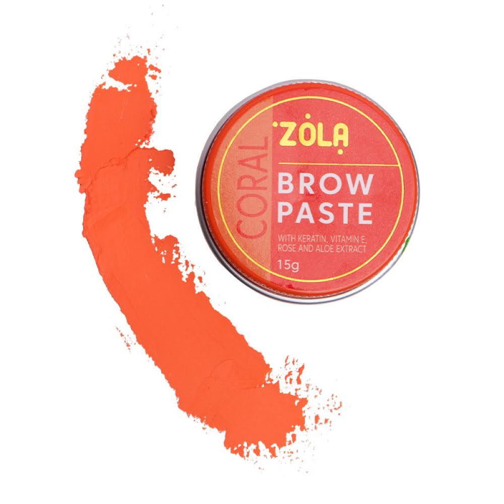 Контурна паста Zola Coral Brow Paste помаранчева для розмітки брів (15г), фото 1