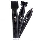 Тример для носа, бороди та вух + 3 насадки, GM 3161 / Бездротовий тример для бороди / Тример для вух, фото 3