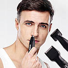 Тример для носа, бороди та вух + 3 насадки, GM 3161 / Бездротовий тример для бороди / Тример для вух, фото 2